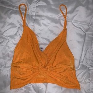 Free people orange crop top